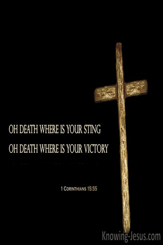 1 Corinthians 15:55 Death Where Is Your Victory (black)